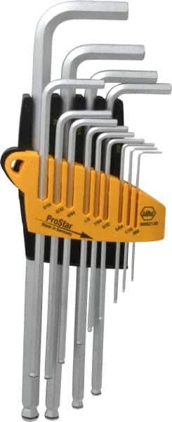 Wiha - 13 Piece L Key Standard Hex Key Set - Hex Range from 0.05 to 3/8" - Exact Industrial Supply