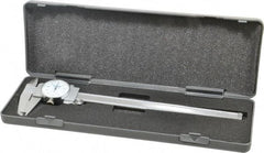 Fowler - 0" to 8" Range, 0.001" Graduation, 0.1" per Revolution, Dial Caliper - White Face, 1.96" Jaw Length - Exact Industrial Supply