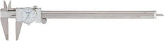 Fowler - 0" to 12" Range, 0.001" Graduation, 0.1" per Revolution, Dial Caliper - White Face, 2.35" Jaw Length - Exact Industrial Supply