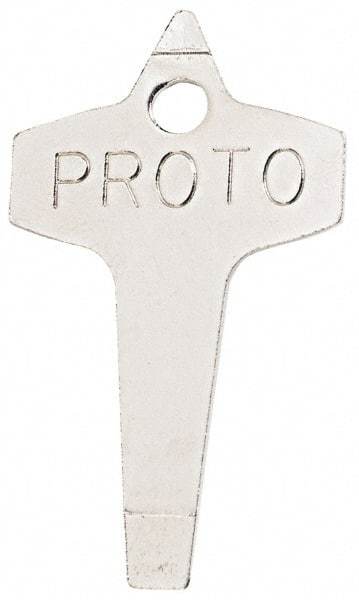 Proto - Key Ring Slotted Screwdriver - Round Shank, Gripless Handle - Exact Industrial Supply