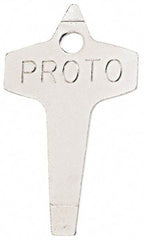 Proto - Key Ring Slotted Screwdriver - Round Shank, Gripless Handle - Exact Industrial Supply