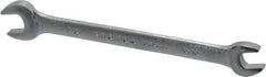 Proto - 5/16" x 3/8" Standard Open End Wrench - 5-1/8" OAL, Double End, Satin Finish, 15° Head Angle - Exact Industrial Supply