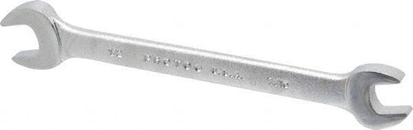 Proto - 7/16" x 1/2" Standard Open End Wrench - 6-3/8" OAL, Double End, Satin Finish, 15° Head Angle - Exact Industrial Supply