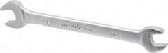 Proto - 7/16" x 1/2" Standard Open End Wrench - 6-3/8" OAL, Double End, Satin Finish, 15° Head Angle - Exact Industrial Supply