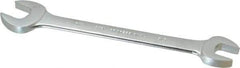 Proto - 5/8" x 3/4" Standard Open End Wrench - 8-9/16" OAL, Double End, Satin Finish, 15° Head Angle - Exact Industrial Supply