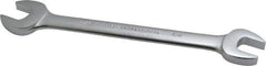Proto - 5/8" x 11/16" Standard Open End Wrench - 8-1/4" OAL, Double End, Satin Finish, 15° Head Angle - Exact Industrial Supply