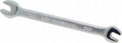 Proto - 6mm x 7mm Standard Open End Wrench - 4-1/2" OAL, Double End, Satin Finish, 15° Head Angle - Exact Industrial Supply