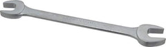 Proto - 16mm x 17mm Standard Open End Wrench - 8-1/8" OAL, Double End, Satin Finish, 15° Head Angle - Exact Industrial Supply