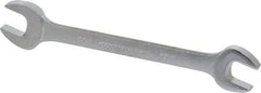 Proto - 20mm x 22mm Standard Open End Wrench - 9-1/2" OAL, Double End, Satin Finish, 15° Head Angle - Exact Industrial Supply