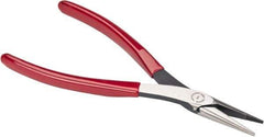 Proto - 7-25/32" OAL, 1-9/16" Jaw Length x 17/32" Jaw Width, Long Nose Needle Nose Pliers - Serrated Jaw, Plastisol Handles - Exact Industrial Supply