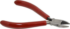 Proto - 4-5/8" OAL, Diagonal Cutter - 13/32" Jaw Length x 7/16" Jaw Width, Oval Head, Plastisol Handle - Exact Industrial Supply