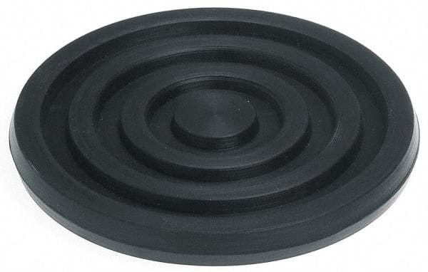 Mason Ind. - 3/8" Thick, 6" Diam, Nitrile, Machinery Leveling Pad & Mat - 1,000 Lb Max Load, Black - Exact Industrial Supply