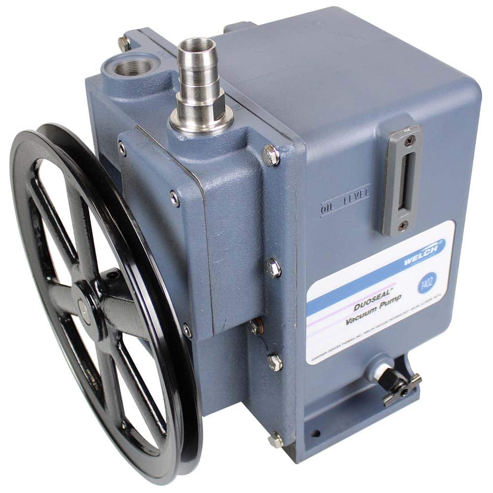 Welch - Rotary Vane-Type Vacuum Pumps; Horsepower: N/A ; Voltage: N/A ; Cubic Feet per Minute: 5.60 ; Length (Decimal Inch): 10.0000 ; Width (Decimal Inch): 12.0000 ; Height (Inch): 15 - Exact Industrial Supply