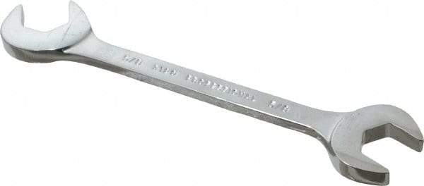 Proto - 5/8" Standard Open End Wrench - 6" OAL, Double End, Chrome Finish, 15° & 60° Head Angle - Exact Industrial Supply