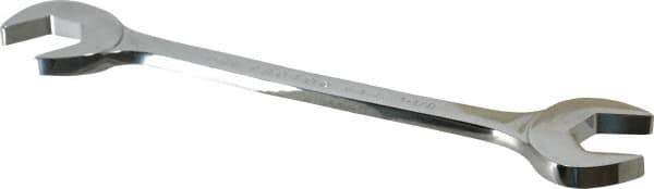 Proto - 1-1/8" Standard Open End Wrench - 11" OAL, Double End, Chrome Finish, 15° & 60° Head Angle - Exact Industrial Supply