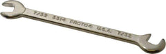 Proto - 7/32" Stubby Open End Wrench - 3" OAL, Double End, Satin Finish, 15° & 75° Head Angle - Exact Industrial Supply