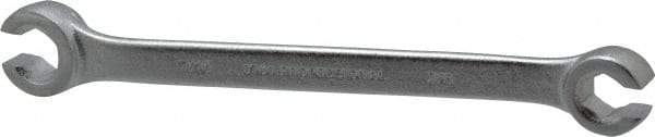 Proto - 3/8 x 7/16", Chrome Finish, Open End Flare Nut Wrench - 6 Points, 6-1/4" OAL, Steel, Double End Head - Exact Industrial Supply