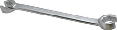 Proto - 15 x 17mm, Chrome Finish, Open End Flare Nut Wrench - 6 Points, 8" OAL, Steel, Double End Head - Exact Industrial Supply