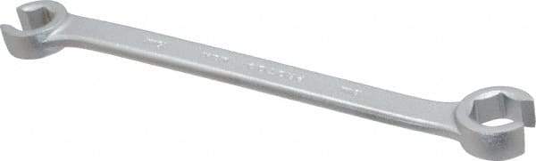 Proto - 16 x 18mm, Chrome Finish, Open End Flare Nut Wrench - 6 Points, 8-13/16" OAL, Steel, Double End Head - Exact Industrial Supply