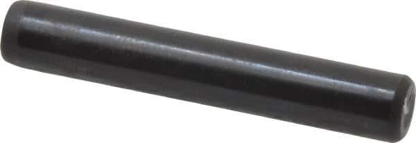 Holo-Krome - 1/4" Diam x 1-1/2" Pin Length 4000 Alloy Steel Oversized Dowel Pin - Black Luster Finish, C 47-58 & C 60 (Surface) Hardness, 1 Beveled & 1 Rounded End - Exact Industrial Supply