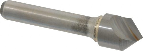 Atrax - 5/8" Head Diam, 3/8" Shank Diam, 1 Flute 90° Solid Carbide Countersink - Exact Industrial Supply