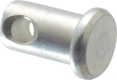 Made in USA - 5/16" Pin Diam, 1/2" OAL, Standard Clevis Pin - 9/64" Hole, 23/64" Usable Length, Zinc-Plated Steel - Exact Industrial Supply