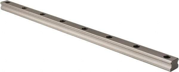 THK - 600mm OAL x 28mm Overall Width x 23mm Overall Height 4 Way SHS Rail - 80mm Between Holes, 9 x 14 x 12mm Hole Size - Exact Industrial Supply