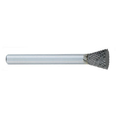 ‎SN-1 -1/4 × 5/16 LOC × 1/4 Shank × 2 OAL Inverted Taper Carbide Medium Tough Cut Burr - Exact Industrial Supply