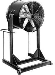 Americraft - 24" Blade, Direct Drive, 1 hp, 7,400 CFM, High Floor Stand Blower with Wheels - 12.8/6.4 Amps, 115/230 Volts, 1 Speed, Single Phase - Exact Industrial Supply