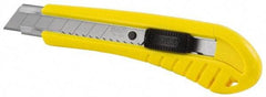 Stanley - Snap Utility Knife - 4.33" Blade, Yellow Handle, 1 Blade Included - Exact Industrial Supply