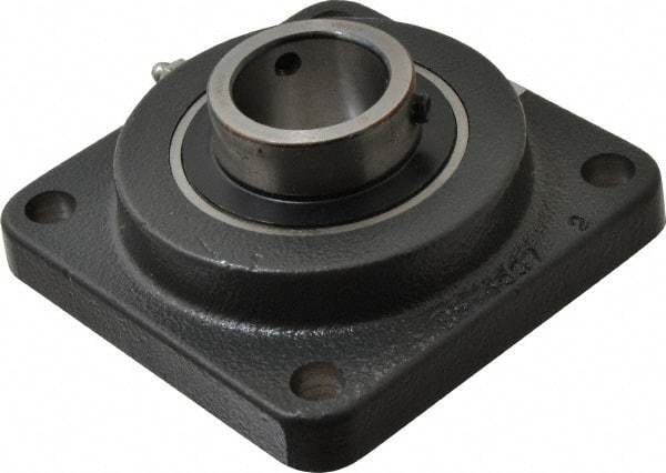 Browning - 1-1/2" ID, 5-1/8" OAL x 5-1/8" OAH 4-Bolt Flange - 4,467 Lb Static Cap, 7,340 Lb Dyn Cap, 4" Btw Mnt Hole Ctrs, Cast Iron - Exact Industrial Supply