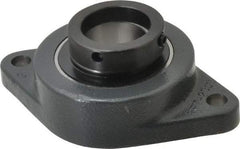 Browning - 1-15/16" ID, 7-7/16" OAL x 4-9/16" OAH 2-Bolt Flange - 5,216 Lb Static Cap, 7,889 Lb Dyn Cap, 6-3/16" Btw Mnt Hole Ctrs, Cast Iron - Exact Industrial Supply