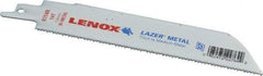 Lenox - 6" Long x 1" Thick, Bi-Metal Reciprocating Saw Blade - Straight Profile, 14 TPI, Toothed Edge - Exact Industrial Supply