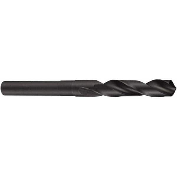 Reduced Shank Drill Bit: 0.9055'' Dia, 1/2'' Shank Dia, 118  ™, High Speed Steel 158mm OAL, 82mm Flute Length, Bright/Uncoated Finish, Straight-Cylindrical Shank, RH Cut, Series A170