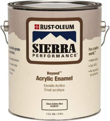 Rust-Oleum - 1 Gal Safety Blue Gloss Finish Acrylic Enamel Paint - Interior/Exterior, <0 gL VOC Compliance - Exact Industrial Supply