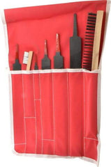 Simonds File - 7 Piece American Pattern File Set - 8", 10", 12", 14" Long, Bastard/Smooth Coarseness, Set Includes Half Round, Mill - Exact Industrial Supply