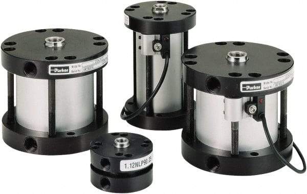 Parker - 2" Stroke x 4" Bore Single Acting Air Cylinder - 3/8 Port, 3/4-16 Rod Thread, -10 to 200°F - Exact Industrial Supply