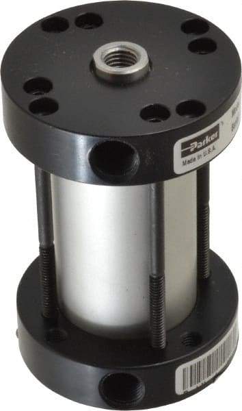 Parker - 1" Stroke x 1-1/8" Bore Double Acting Air Cylinder - 1/8 Port, 5/16-24 Rod Thread, -10 to 200°F - Exact Industrial Supply