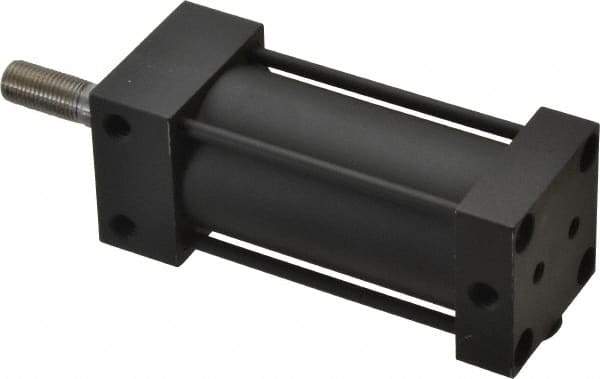 Parker - 2" Stroke x 1-1/4" Bore Double Acting Air Cylinder - 1/8 Port, 3/8-24 Rod Thread, 200 Max psi, -10 to 165°F - Exact Industrial Supply