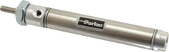 Parker - 2" Stroke x 9/16" Bore Double Acting Air Cylinder - 10-32 Port, 10-32 Rod Thread, 250 Max psi, 14 to 140°F - Exact Industrial Supply