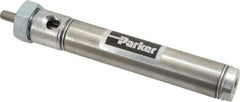 Parker - 2-1/2" Stroke x 3/4" Bore Double Acting Air Cylinder - 1/8 Port, 1/4-28 Rod Thread, 250 Max psi, 14 to 140°F - Exact Industrial Supply