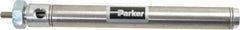 Parker - 5" Stroke x 3/4" Bore Double Acting Air Cylinder - 1/8 Port, 1/4-28 Rod Thread, 250 Max psi, 14 to 140°F - Exact Industrial Supply