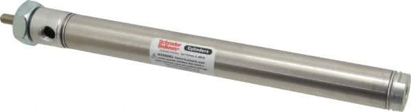 Parker - 6" Stroke x 3/4" Bore Double Acting Air Cylinder - 1/8 Port, 1/4-28 Rod Thread, 250 Max psi, 14 to 140°F - Exact Industrial Supply