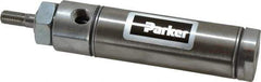 Parker - 1-1/2" Stroke x 1-1/16" Bore Double Acting Air Cylinder - 1/8 Port, 5/16-24 Rod Thread, 250 Max psi, 14 to 140°F - Exact Industrial Supply