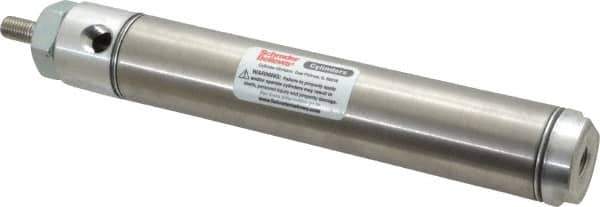 Parker - 4" Stroke x 1-1/16" Bore Double Acting Air Cylinder - 1/8 Port, 5/16-24 Rod Thread, 250 Max psi, 14 to 140°F - Exact Industrial Supply