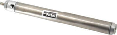 Parker - 8" Stroke x 1-1/16" Bore Double Acting Air Cylinder - 1/8 Port, 5/16-24 Rod Thread, 250 Max psi, 14 to 140°F - Exact Industrial Supply