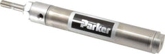 Parker - 5" Stroke x 1-1/4" Bore Double Acting Air Cylinder - 1/8 Port, 7/16-20 Rod Thread, 250 Max psi, 14 to 140°F - Exact Industrial Supply