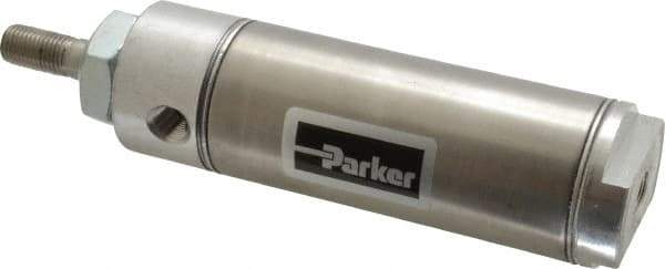 Parker - 2" Stroke x 1-1/2" Bore Double Acting Air Cylinder - 1/8 Port, 7/16-20 Rod Thread, 250 Max psi, 14 to 140°F - Exact Industrial Supply