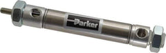 Parker - 2" Stroke x 3/4" Bore Double Acting Air Cylinder - 1/8 Port, 1/4-28 Rod Thread, 250 Max psi, 14 to 140°F - Exact Industrial Supply