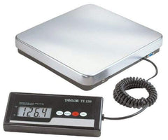 Taylor - 12" x 12" Wide Base, 150 Lb Capacity, LCD with 6' Cable Receiving Scale - Stainless Steel Platform - Exact Industrial Supply